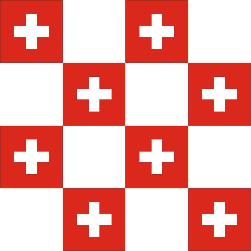 Red and white cross swiss seamless checkered pattern vector