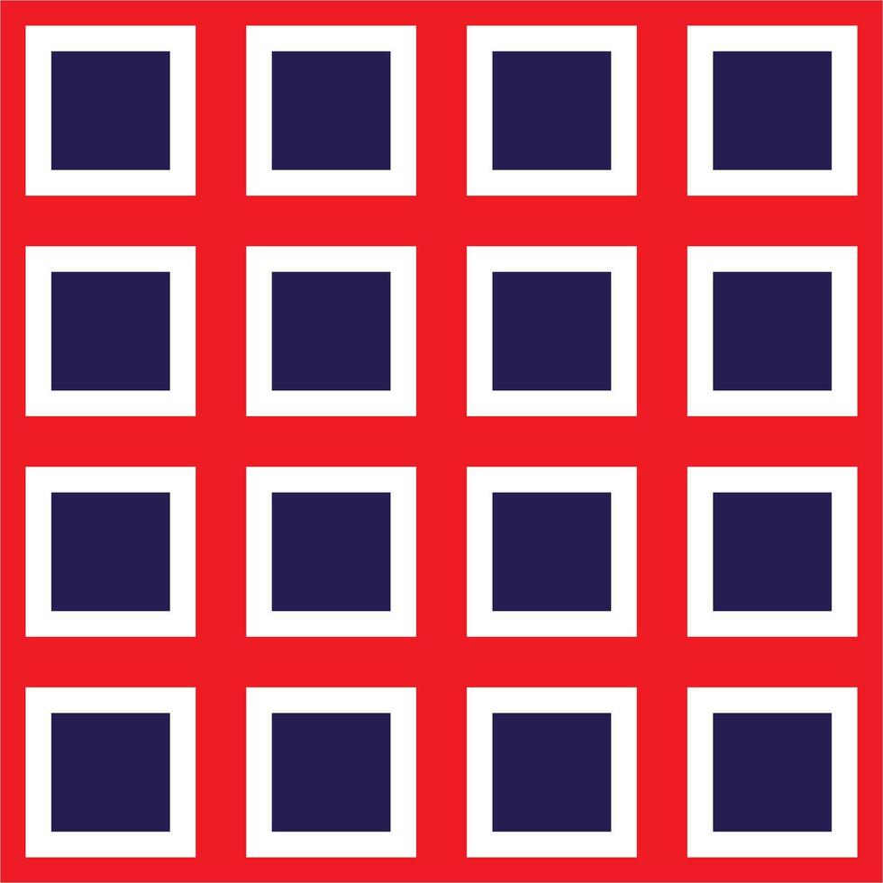 Red, white and blue square Thailand seamless checkered pattern vector
