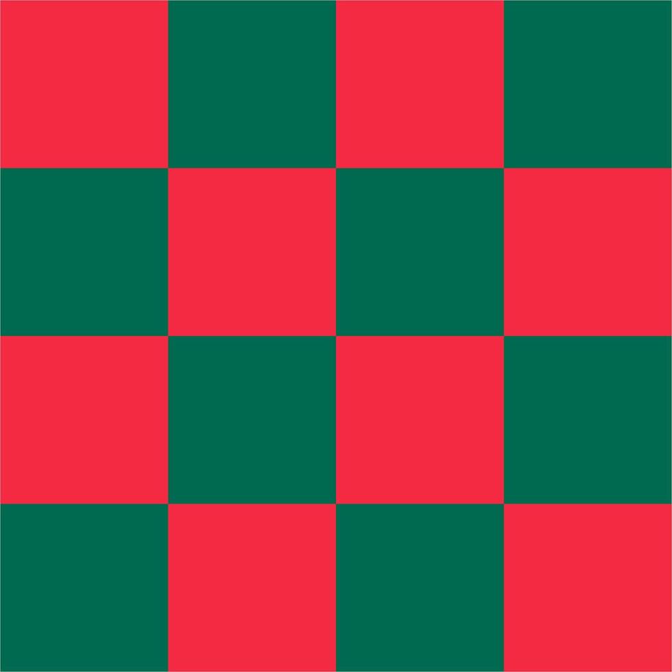 Red and green seamless checkered pattern vector