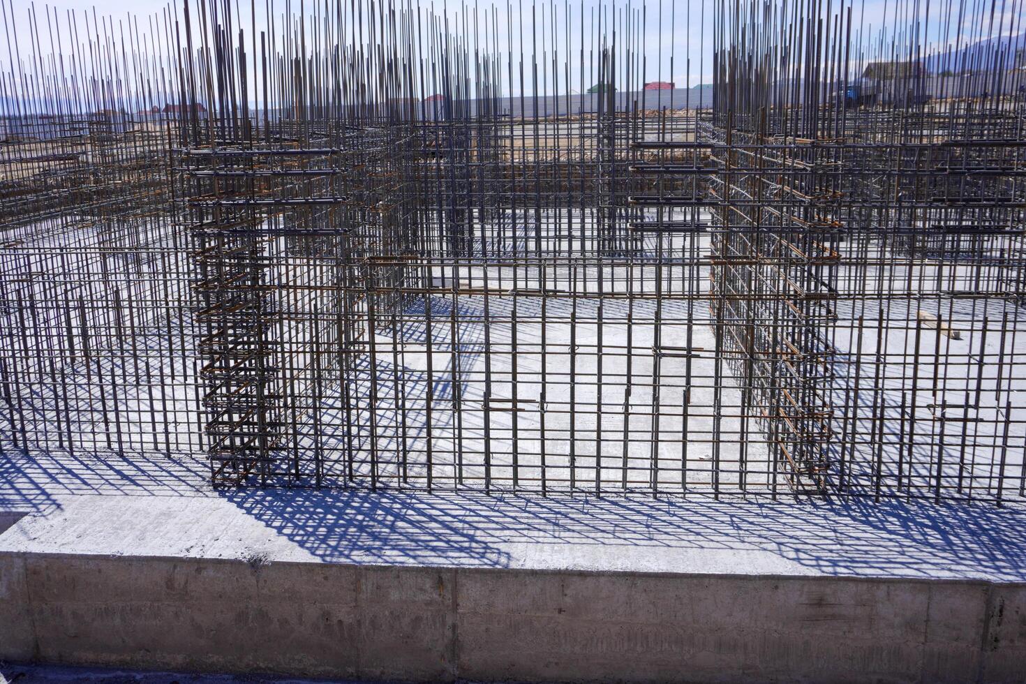 Intricate Steel Framework Shadows photo