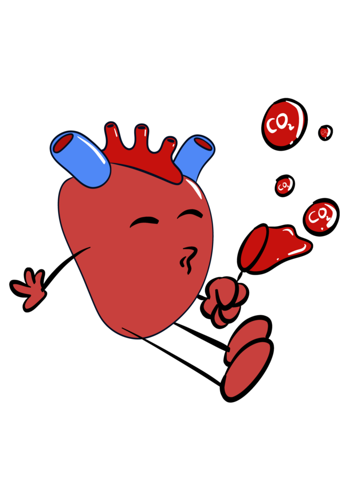 heart blowing bubble sticker cartoon png