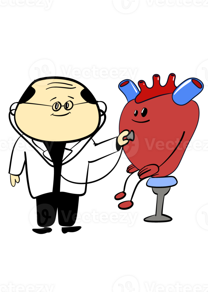 doctor observe heart sticker png