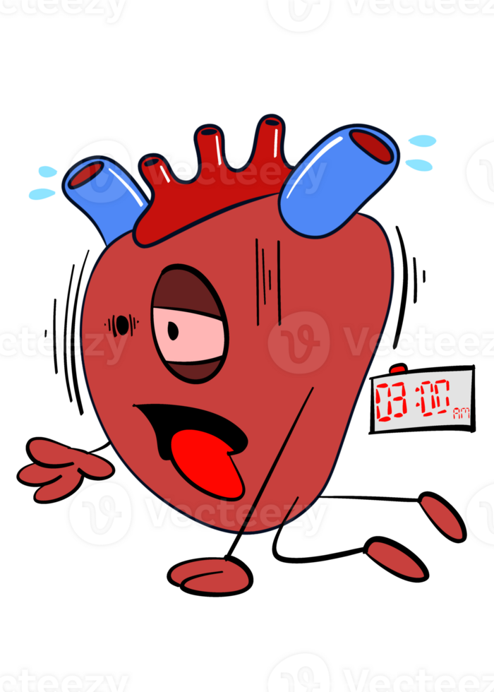 tired heart sticker png