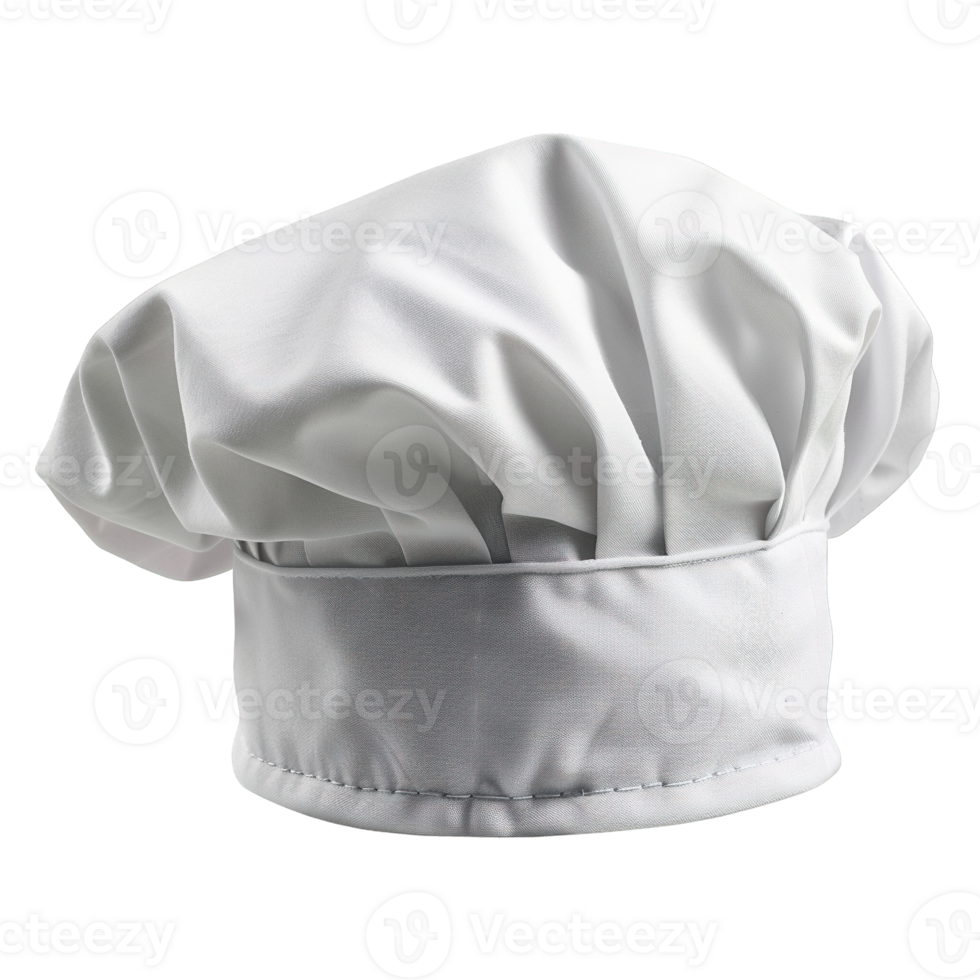 Classic White Chef Hat Isolated on Transparent Background png