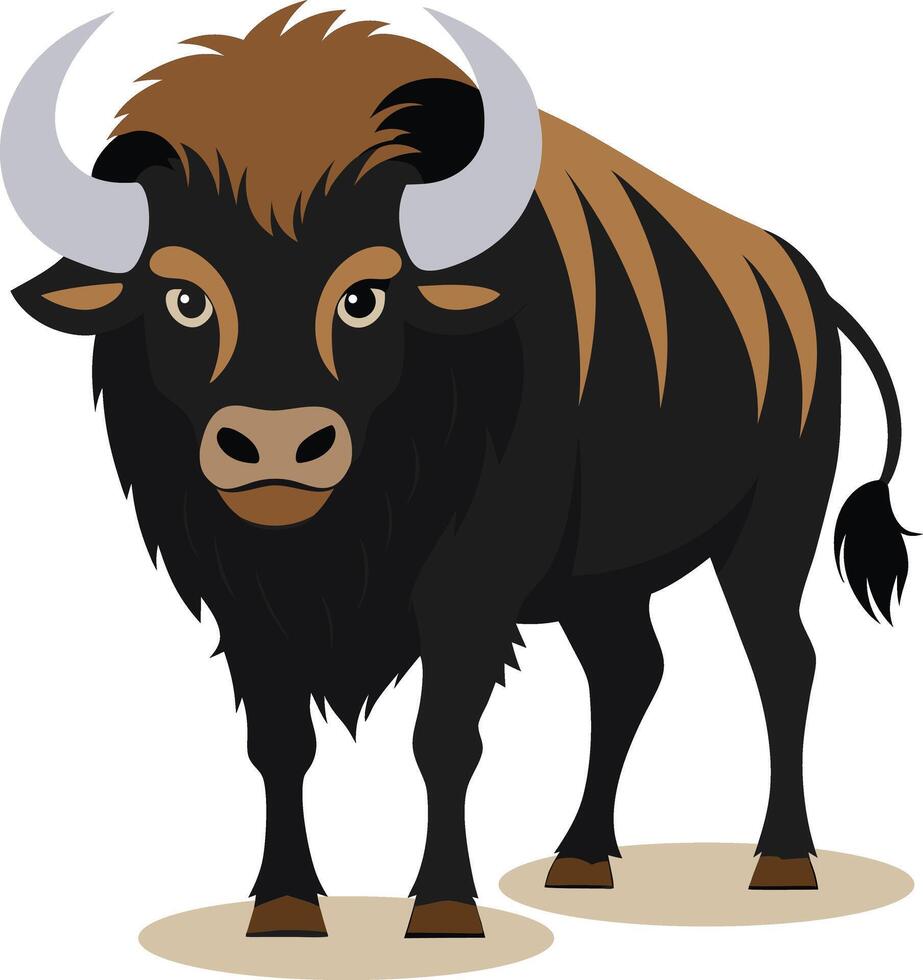 Stylized Yak Illustration vector