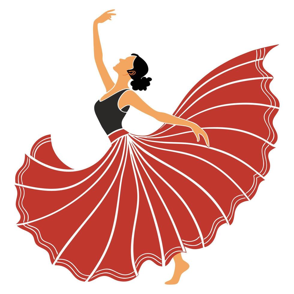 Flamenco Dancer in Elegant Pose vector