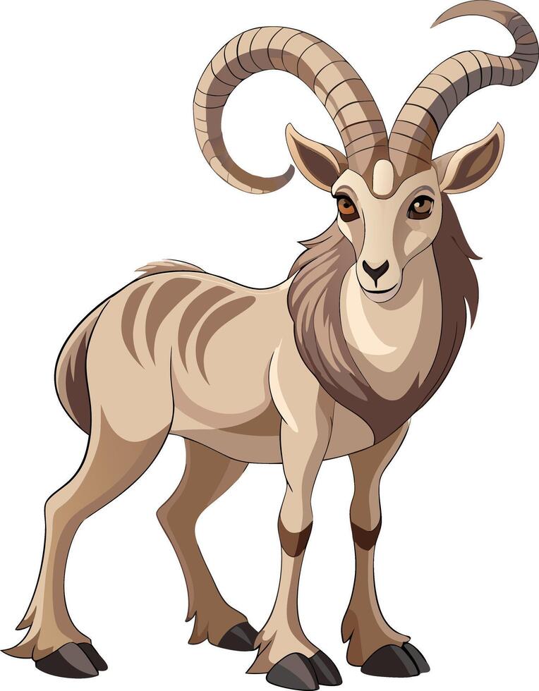 Cartoon Ibex Illustration vector
