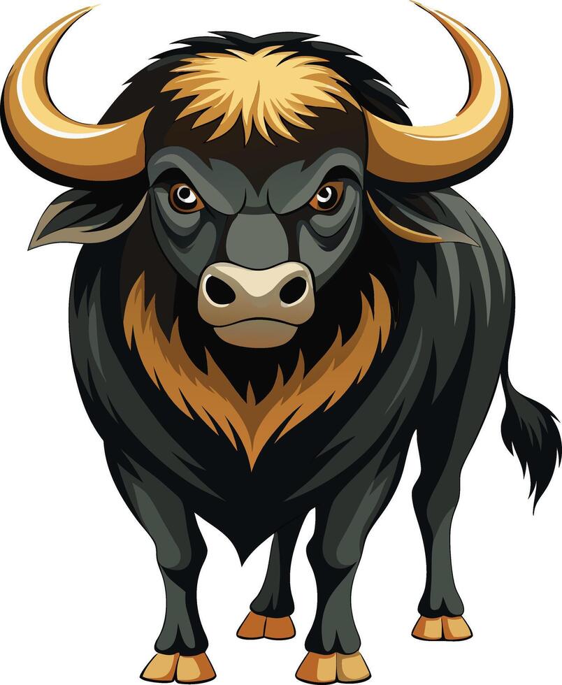 Aggressive Bull Mascot vector