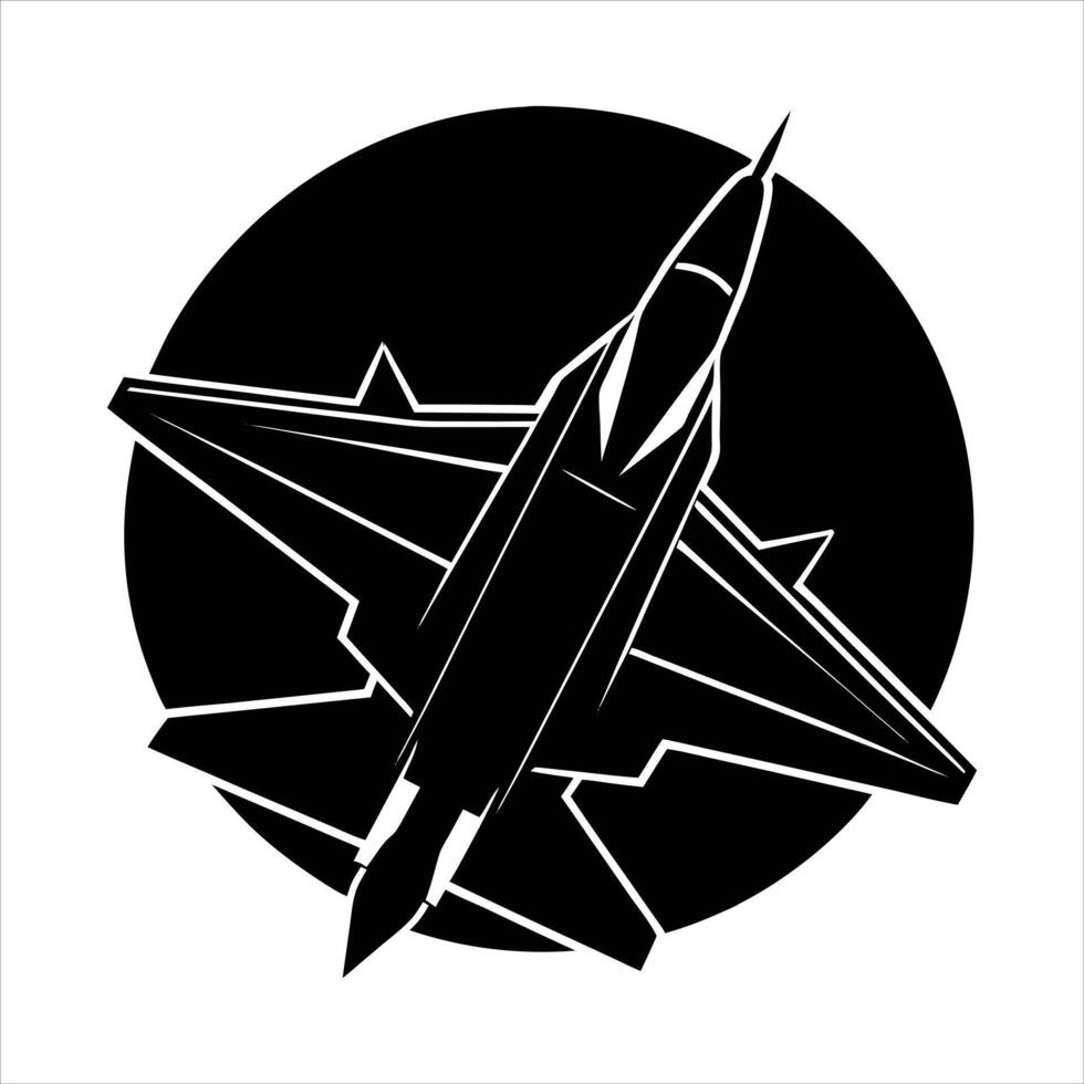 Modern Jet Silhouette vector