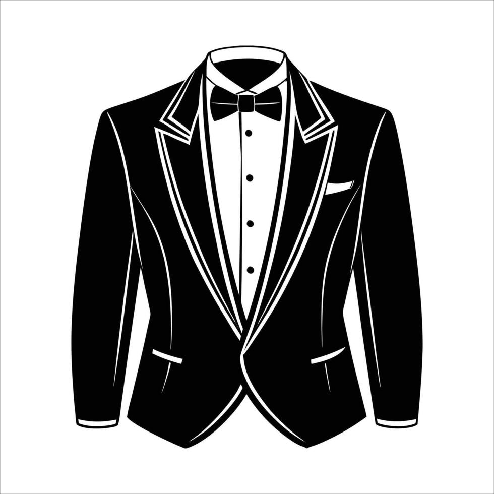 Elegant Silky Satin Tuxedo vector