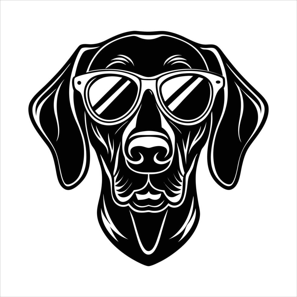 Hungarian Vizsla Dog Face vector