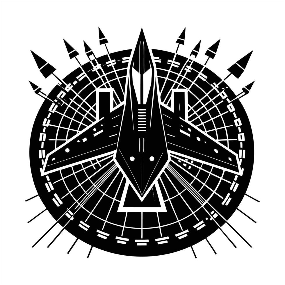 futuristic hologram style jet vector
