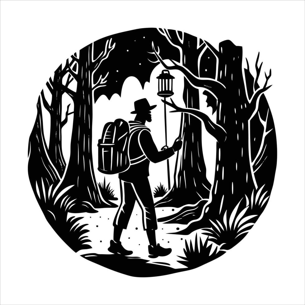Dark Forest Lantern vector