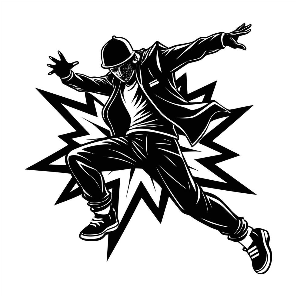 street jazz style pose urban vector