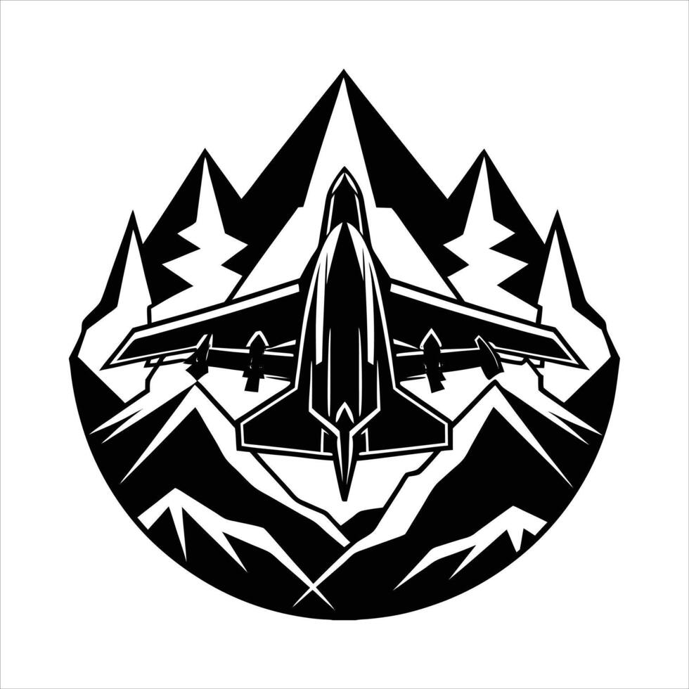 camouflage fighter jet flying vector