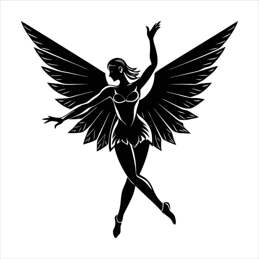 Angel Dancer Pose Royalty vector
