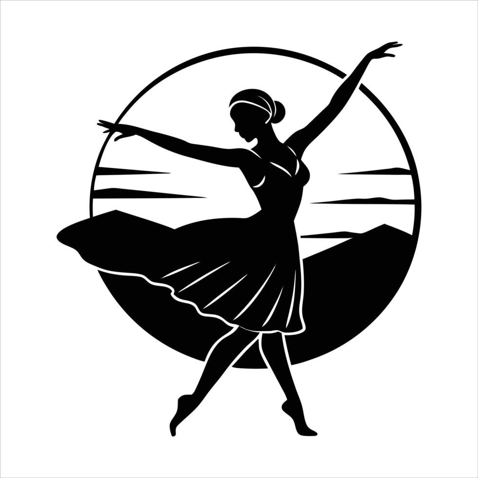 Jazz Dancer Silhouette vector