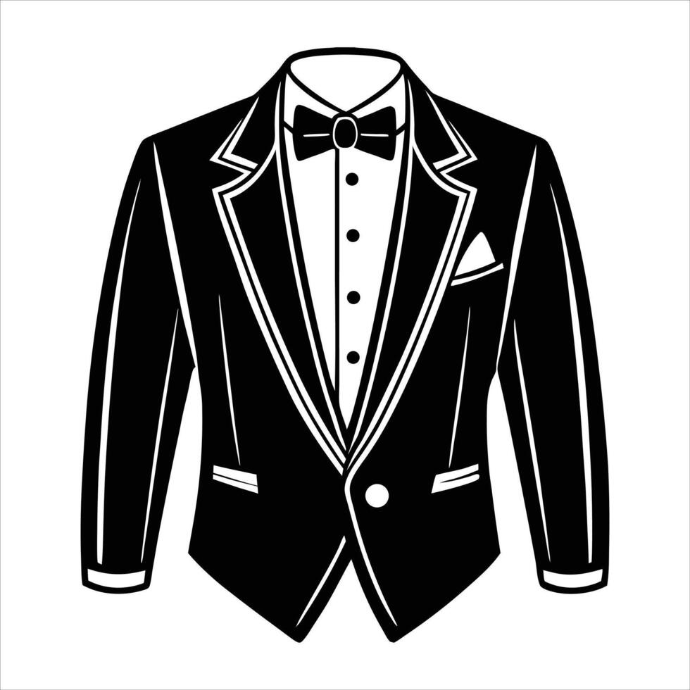 Peak Lapel Tuxedo vector