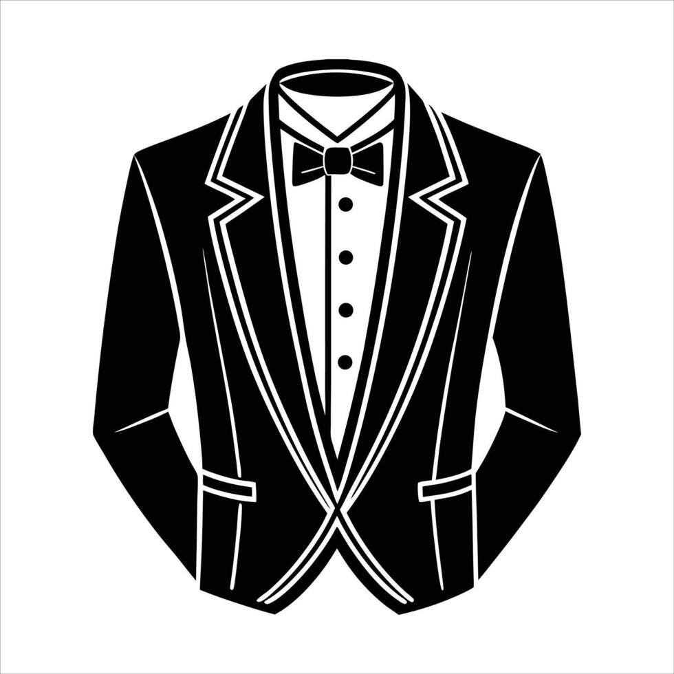 Tuxedo Suit Isolated vector