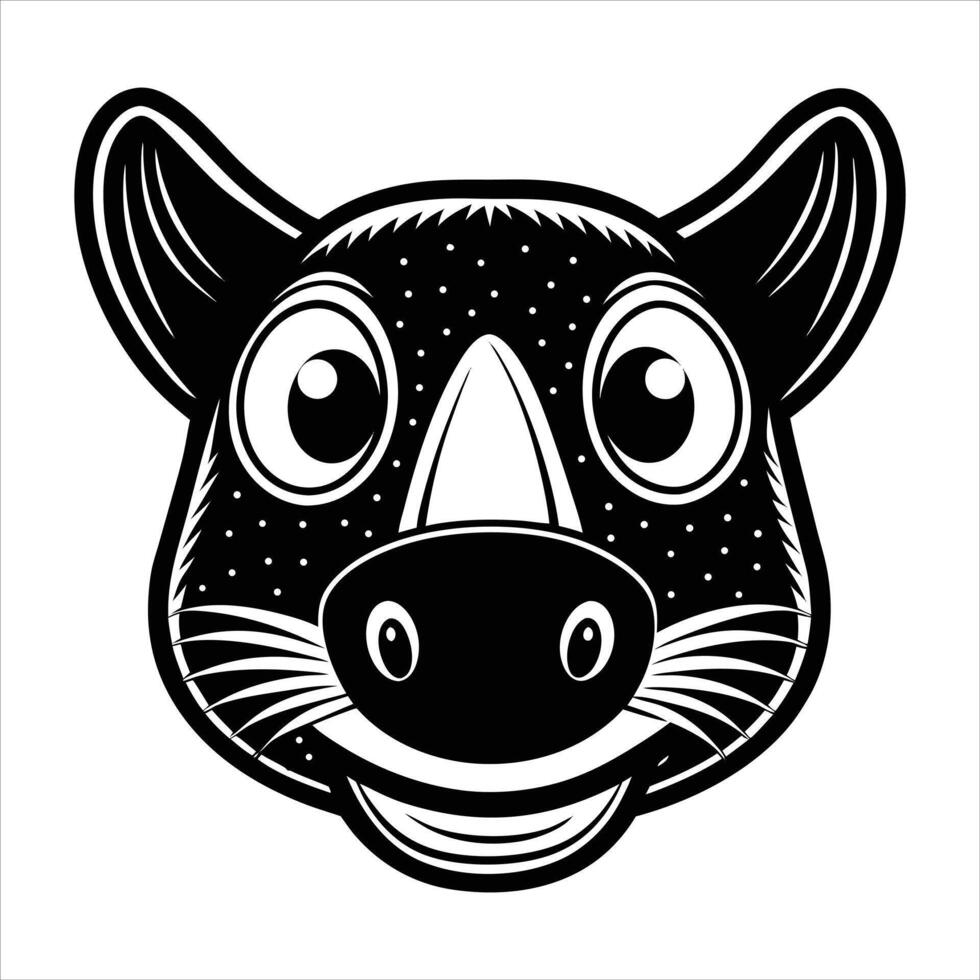 zoomed in nose boop nose vector