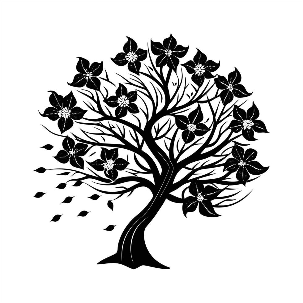 Symmetrical Dogwood Design vector