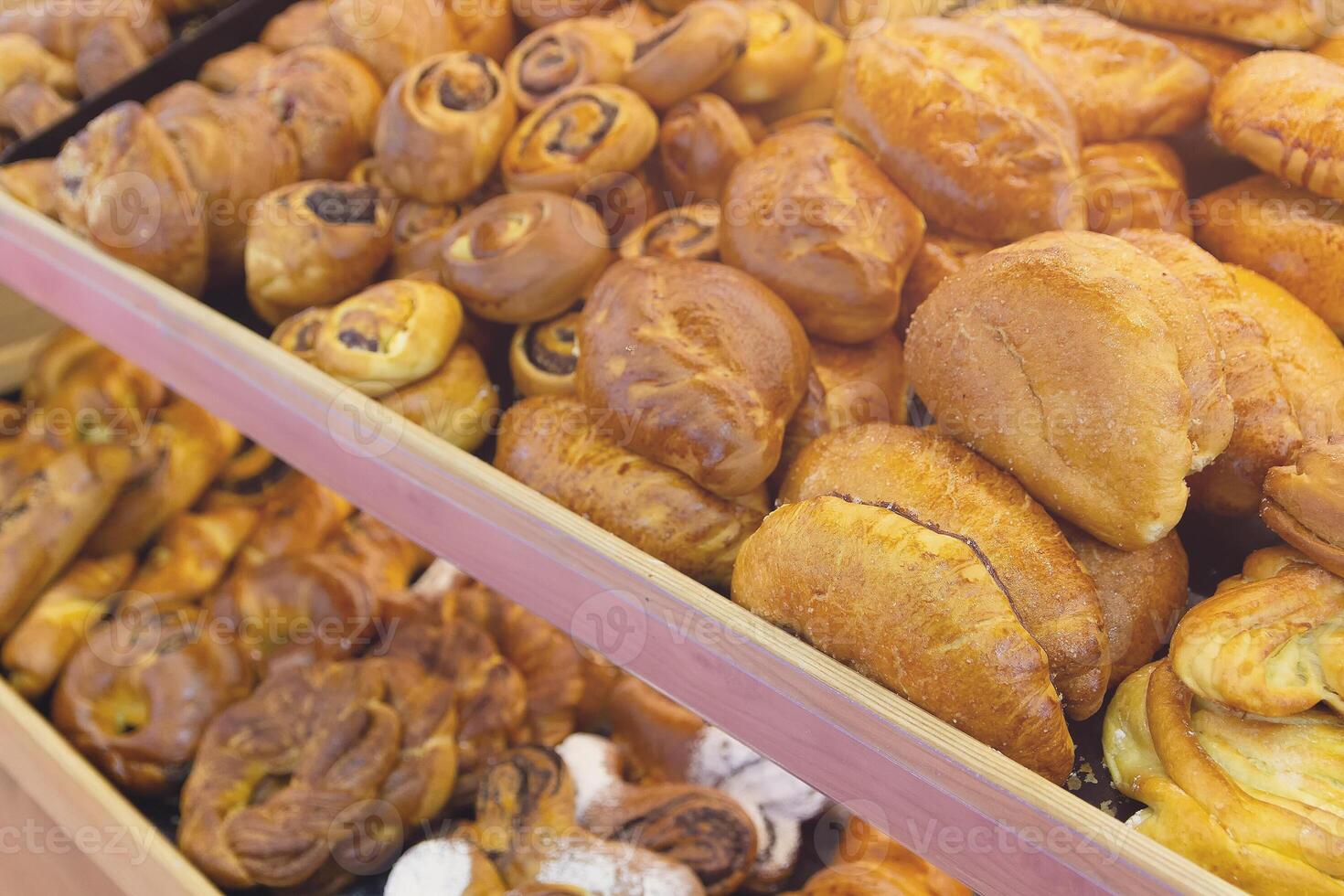 Bakery products on the counter photo