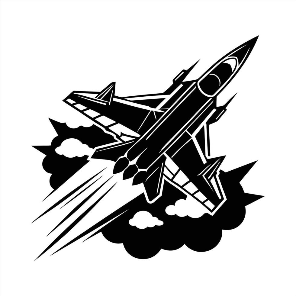 top gun style jet fighter vector