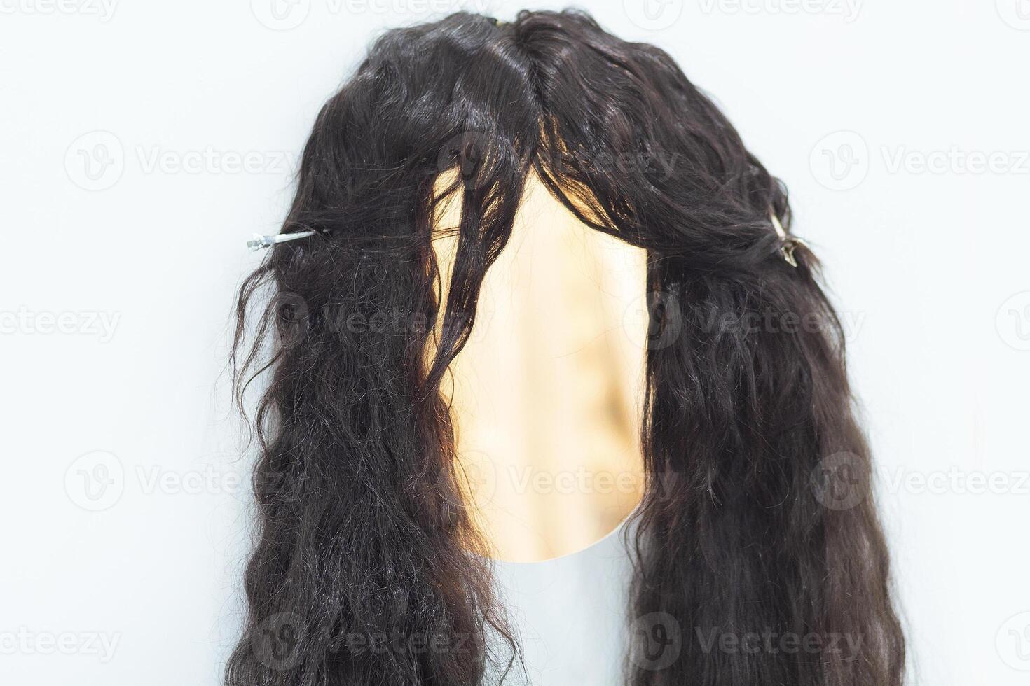 A layout for trying on a wig photo