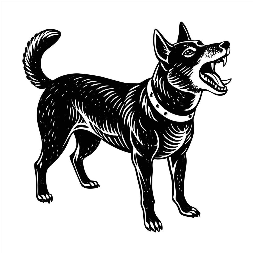 Hand Drawn Heeler Dog vector
