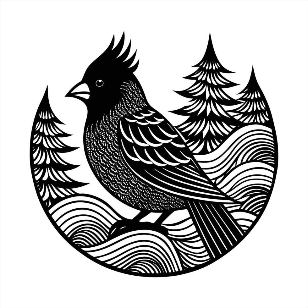 Cardinal Illustration Bird vector