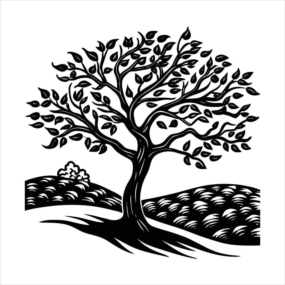 Apple Tree Evening Stock vector