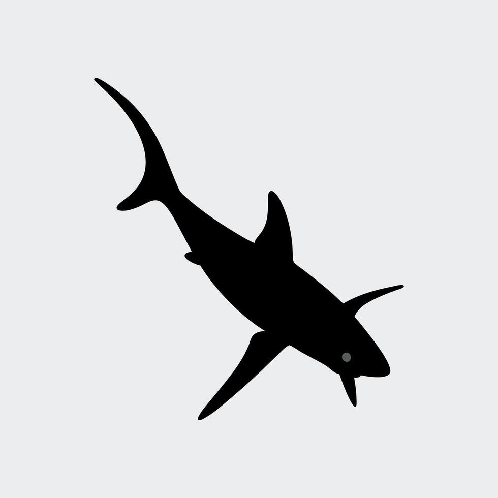 Thresher silhouette on white background vector