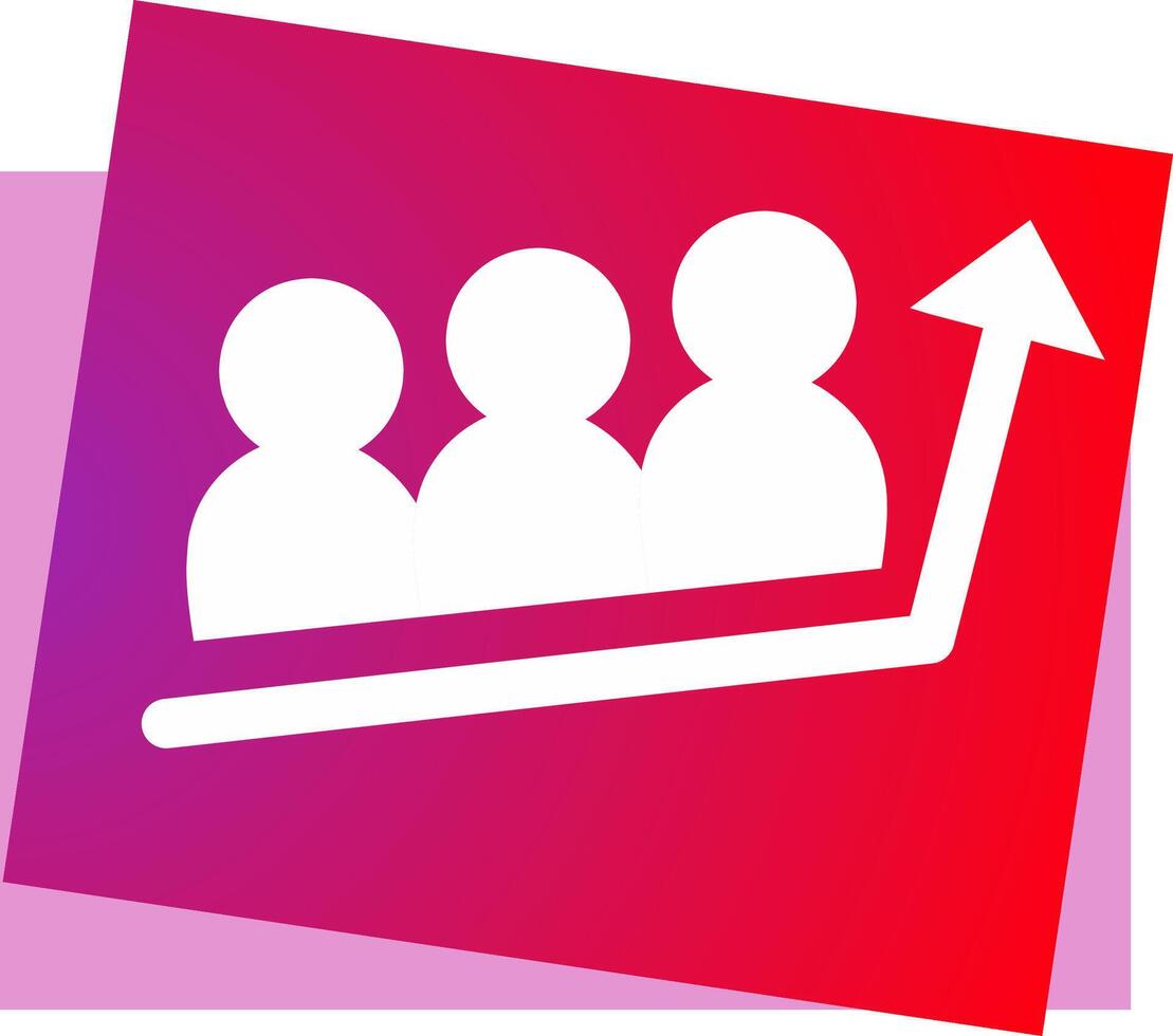 Follower social media rise increase icon. Perfect for social media marketing promotion color. vector
