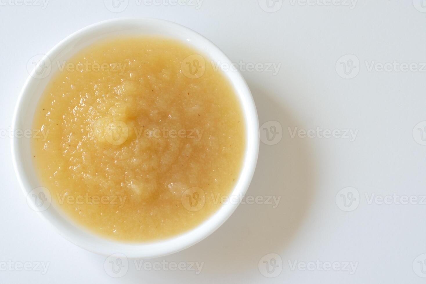 Applesauce in a White Bowl photo