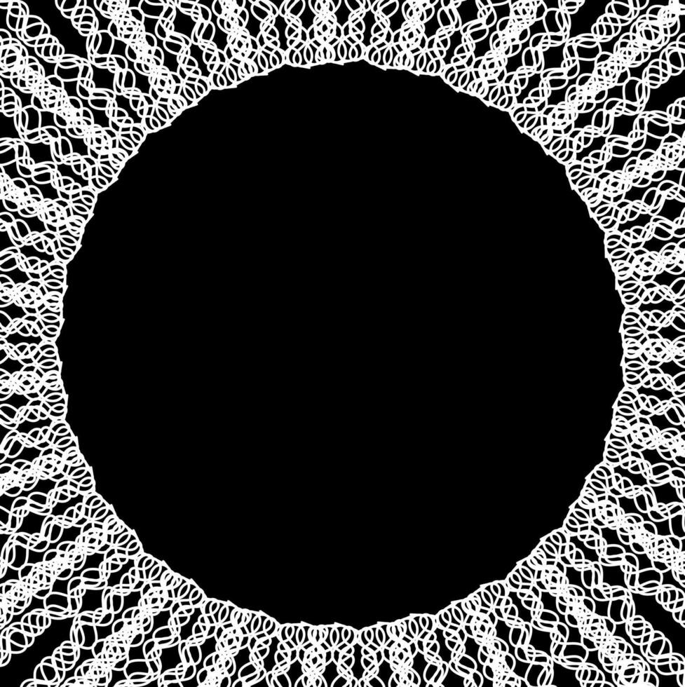 Abstract background in the form of a frame knitted from white threads vector