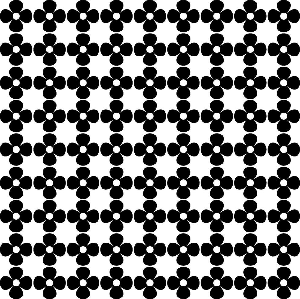Seamless texture in the form of an abstract floral pattern in black on a white background vector