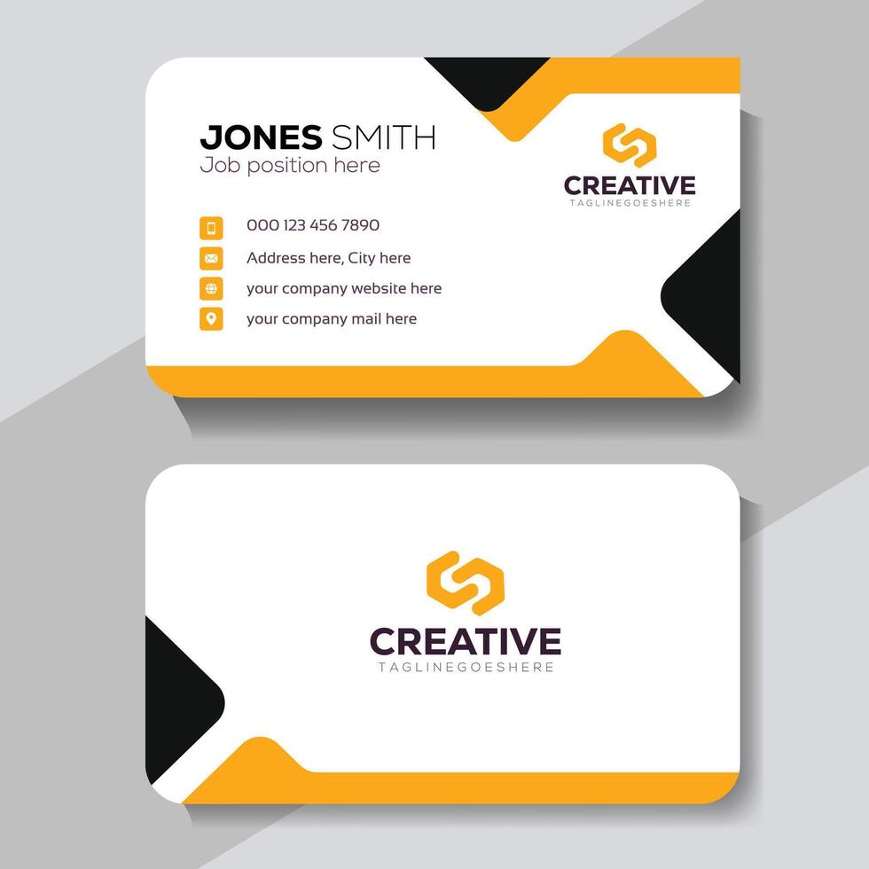 simple and clean professional business card template vector
