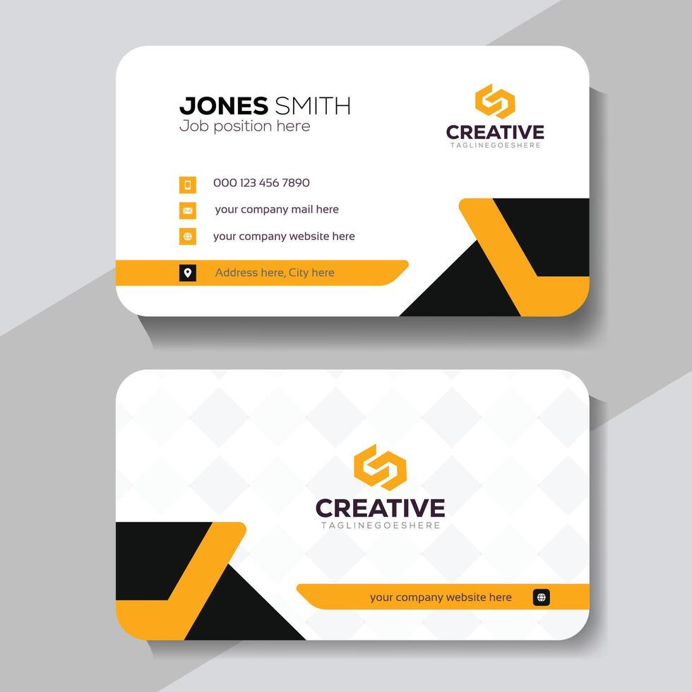 Modern business card design, Creative modern clean corporate double-side business card template vector