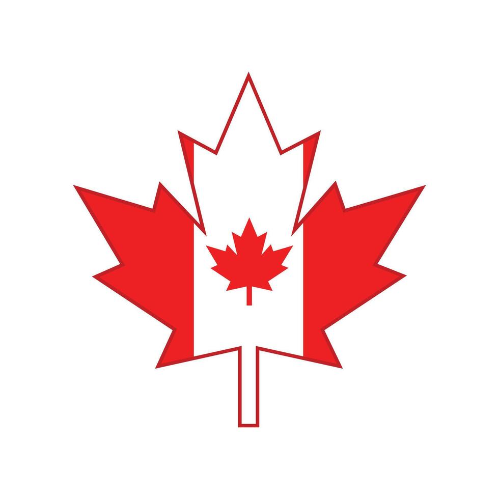 Maple Leaf, Canada Flag, Red Canadian Maple Leaf Illustration. vector