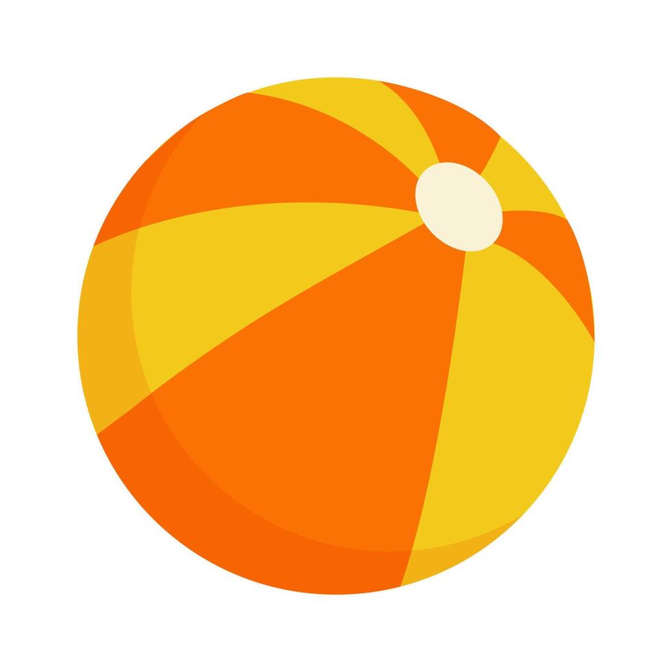 Bright beach ball ready for fun in the sun during a summer day at the beach vector