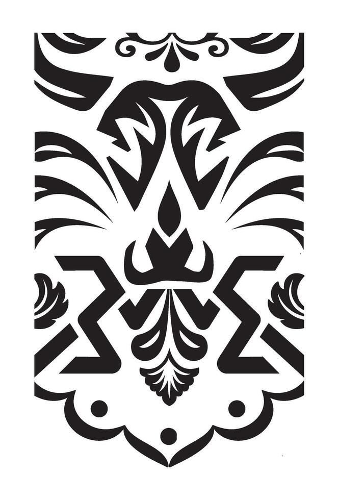 Abstract Tribal Floral Emblem - collaboration and power vector