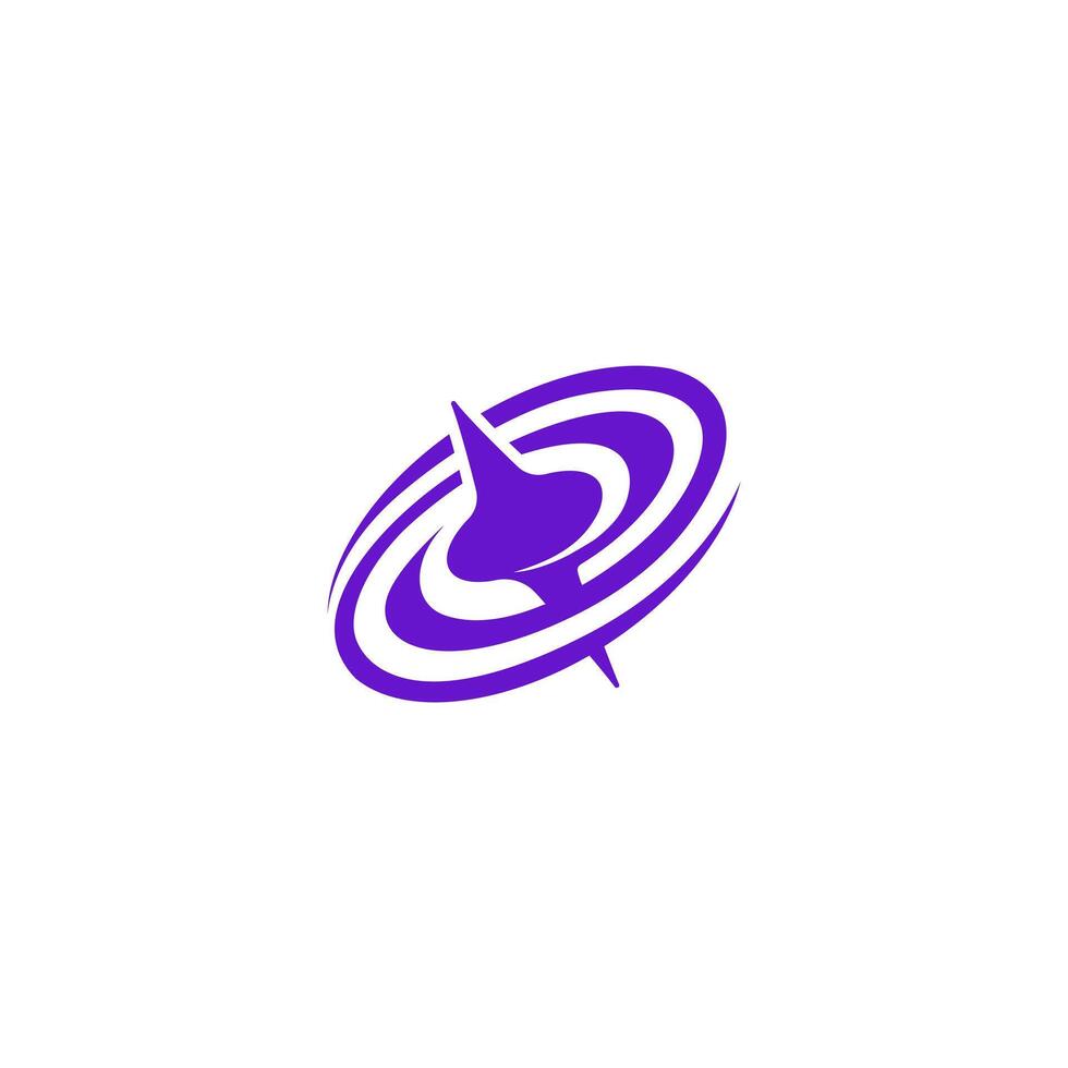 Black hole icon logo space concept illustration galactic vortex orbit vector