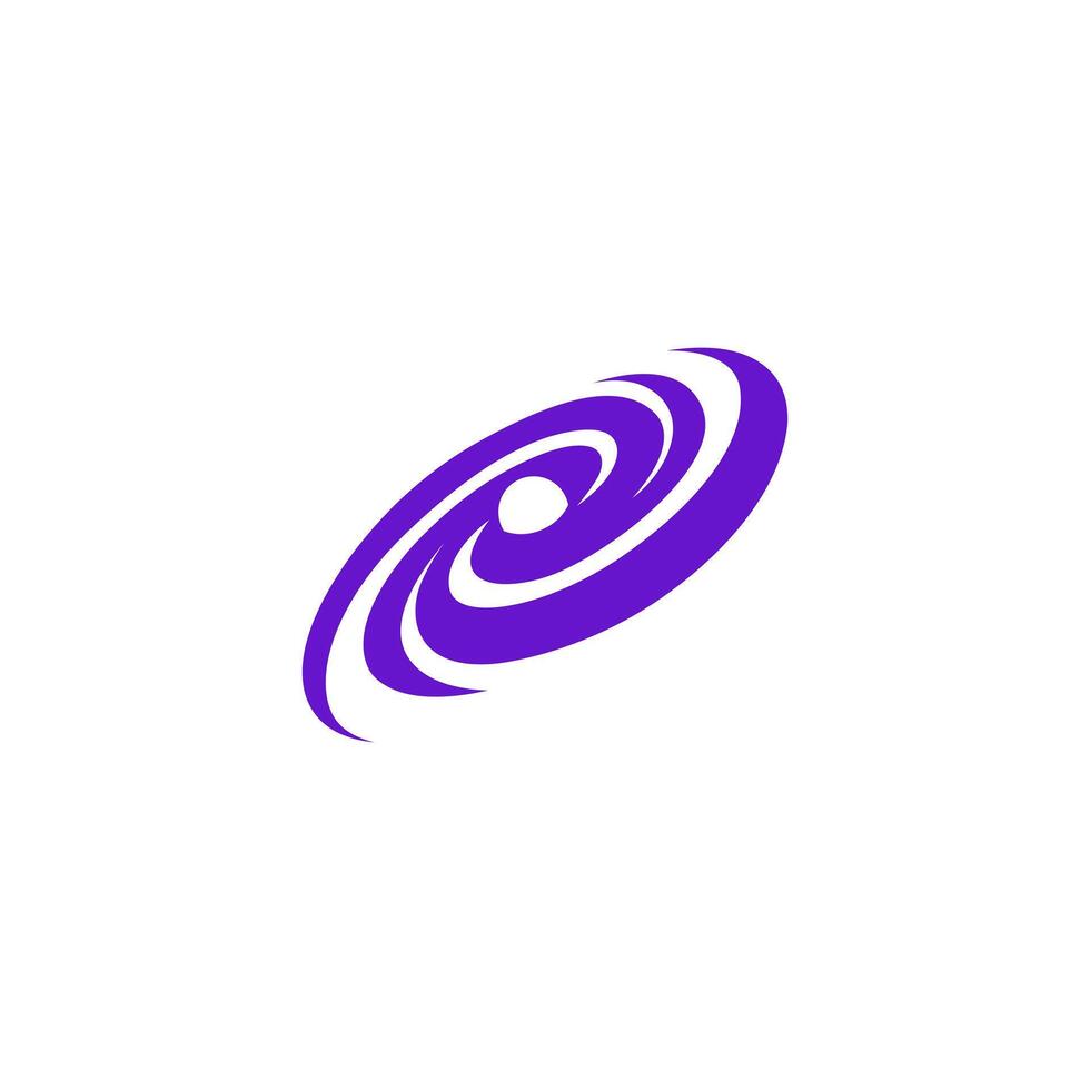 black hole dynamic shape galaxy deep logo simple purple vector