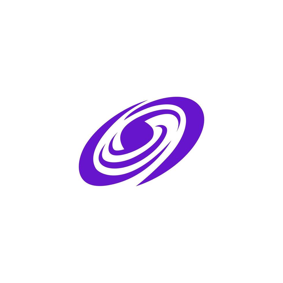 black hole galaxy deep logo simple purple, Creative planet logo design with modern concept vector