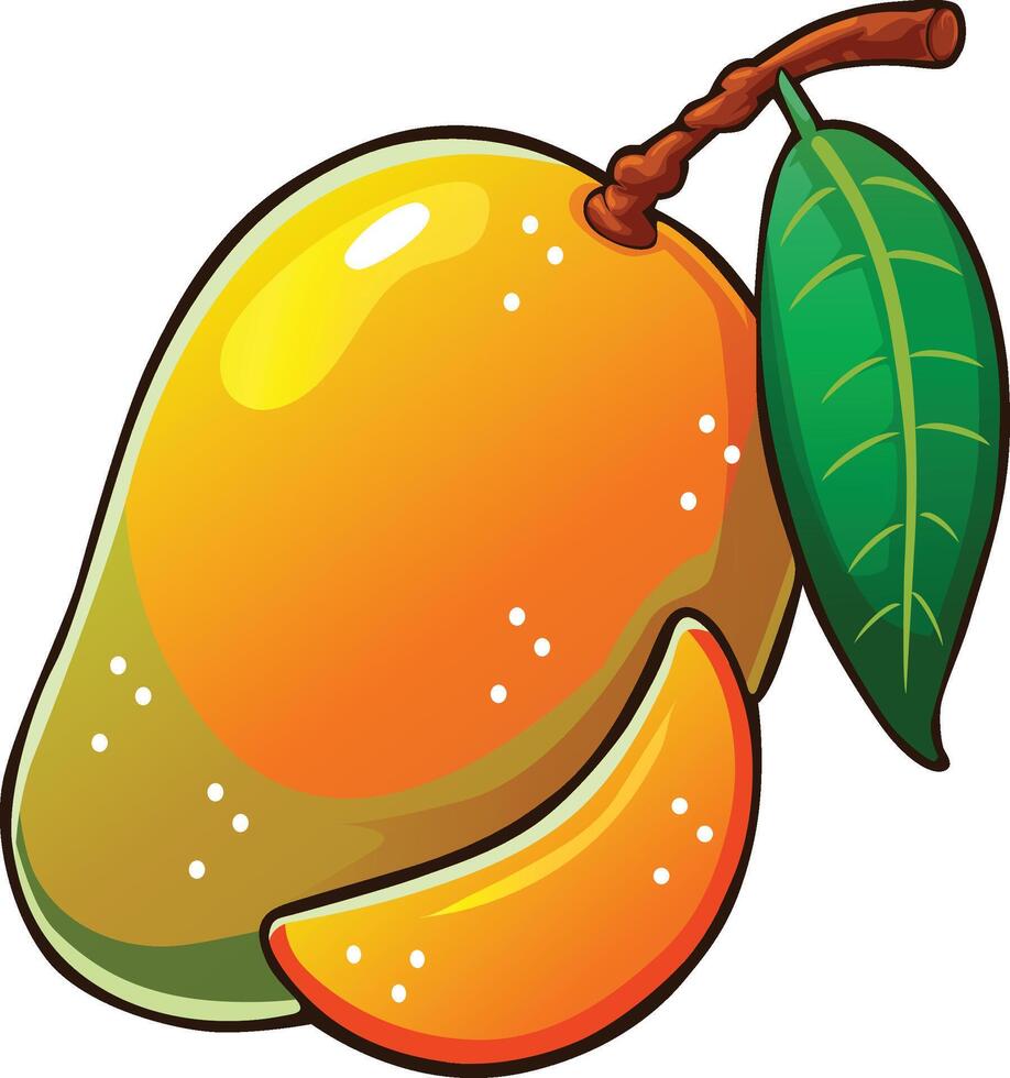 vibrant colorful manggo vector
