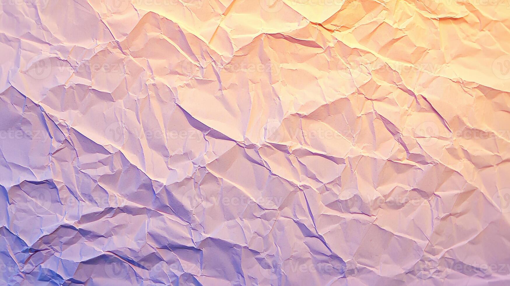 Crumpled Paper Texture with Pink and Orange Gradient photo