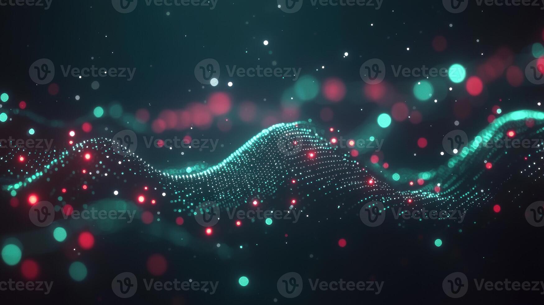 Abstract Wave Data Dots photo