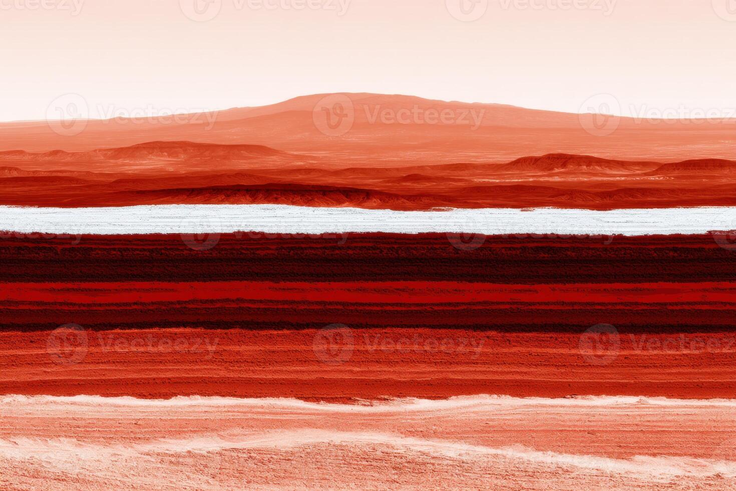 Abstract Landscape Painting with Horizontal Stripes photo