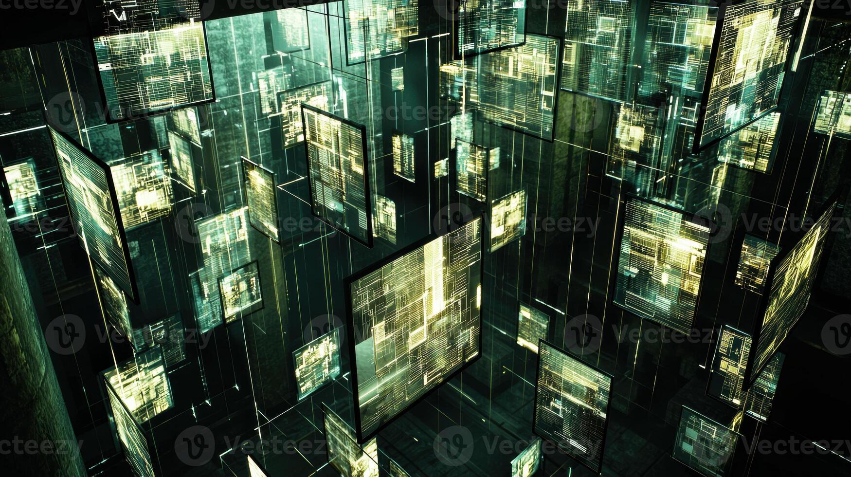 Floating Screen Display Grid photo