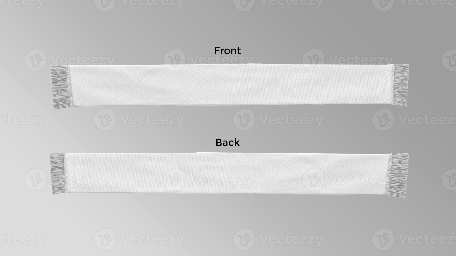 scarf mockup front and back side on grandient white to gray background photo